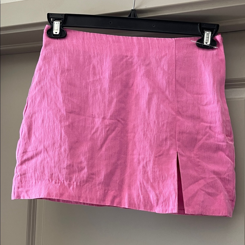H&M Hot Pink Mini Skirt with Side Slit